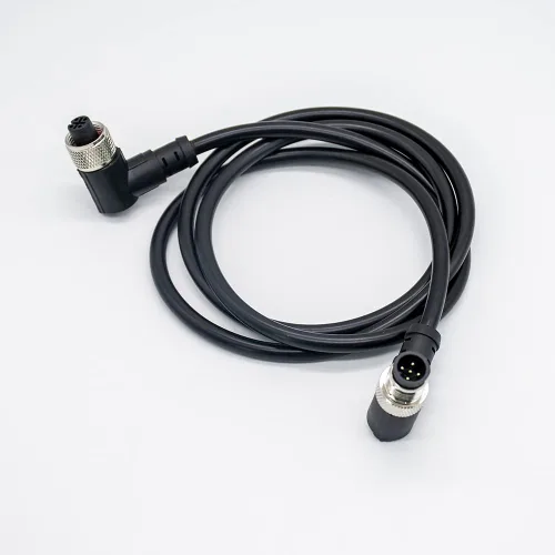 Vista 8 de Elecbee M12 Conector de ángulo recto macho a hembra A-Coding 1M AWG22 hembra a macho Cable M12 (5 pines)