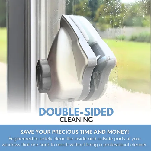 Vista 2 de Herramienta magnética ajustable para limpiar ventanas de vidrio de 0.2 a 1.2 pulgadas, herramienta de limpieza de ventanas de doble cara