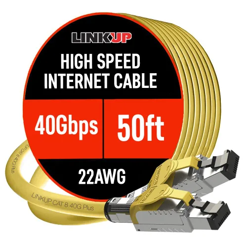 Vista 23 de LINKUP Cable Ethernet Cat 8 Cable largo de Internet Conexión LAN de alta velocidad Conectores RJ45 Uso con Cat 5/Cat 6/Cat 7 Óptimo