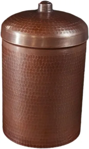 Vista 7 de Sertodo Copper Recipiente de compost de cocina Calibre pesado, martillado a mano, 100% cobre puro Elegante y sostenible