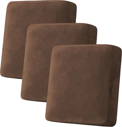 Vista 108 de H.VERSAILTEX Funda de cojín elástica de terciopelo para sofá, funda de cojín de felpa para cojines de silla, protector de muebles, cojín de asiento