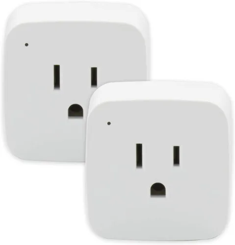 Vista 2 de Satco S11269 Starfish - Enchufe inteligente mini cuadrado de 2 pulgadas con WiFi, funciona con Siri, Alexa, Google Assistant, SmartThings, blanco