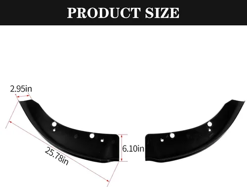 Vista 6 de Hoolcar Protector de parachoques delantero para Dodge Charger SRT 2015-2021, accesorios exteriores, color negro