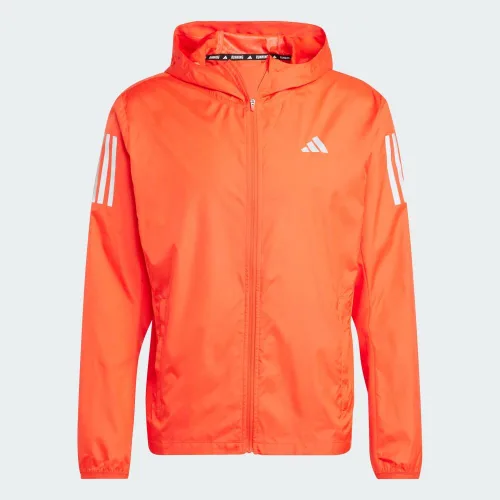Vista 5 de adidas Chaqueta Own The Run para hombre, Rojo Brillante