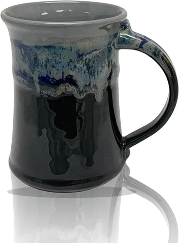 Vista 16 de Clay in Motion Taza grande (Cobalt Canyon)