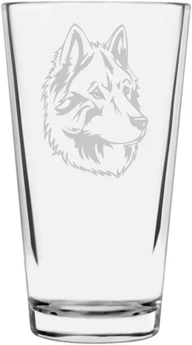 Vista 376 de Podenco Canario - Vaso de pinta de 16 onzas con temática de perro personalizado
