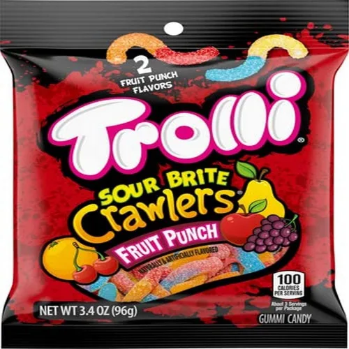 Vista 15 de Trolli - Sour Brite Crawlers, sabor Very Berry, 5 onzas. Gusanos de goma agrios muy bayas, bolsa de clavijas, aperitivos, compartir, sobre