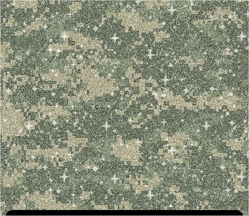 Vista 8 de Camuflaje Estampado Glitter HTV (13.33" x 12") - Camuflaje Azul