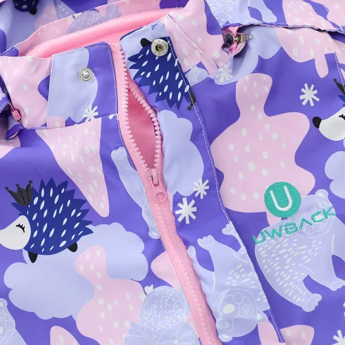 Vista 7 de Chaqueta para niñas 3 en 1 forro polar desmontable resistente al viento impermeable Lightweigt abrigo con capucha