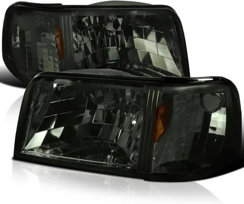 Vista 11 de SPEC-D TUNING Carcasa negra con lente transparente, 1 unidad de faros +