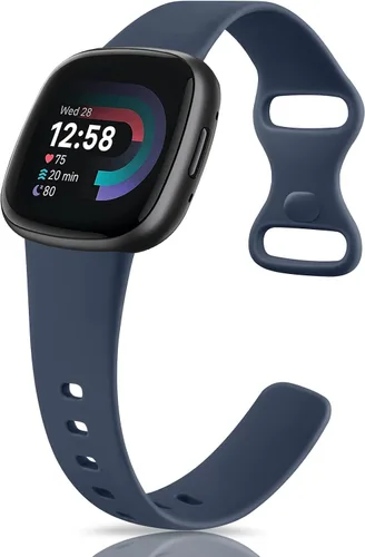 Vista 3 de AK Correa deportiva compatible con Fitbit Sense 2, Versa 4, Versa 3, correas clásicas de silicona suave para reloj inteligente, para mujeres
