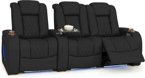 Vista 87 de Seatcraft Asientos de cine en casa Virtuoso LT Tawny Single reclinable Leonado