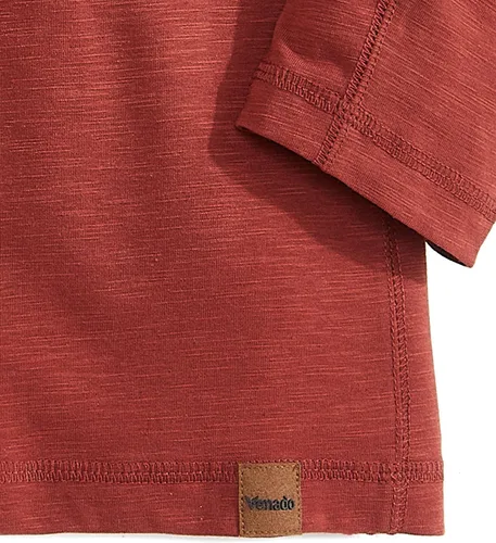 Vista 3 de Venado Henley - Camiseta de manga larga y material flexible para hombre