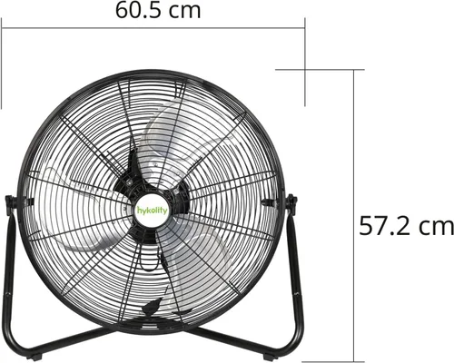 Vista 7 de hykolity Ventilador de piso de alta velocidad de 20 pulgadas, ventilador de pared de metal resistente de 4600 CFM con 3 velocidades, ventilador
