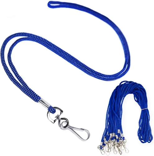 Vista 13 de 120 cordones negros premium al por mayor, cordón redondo de 36 pulgadas con gancho giratorio en J para placa de identificación, VIP, escuela, niños