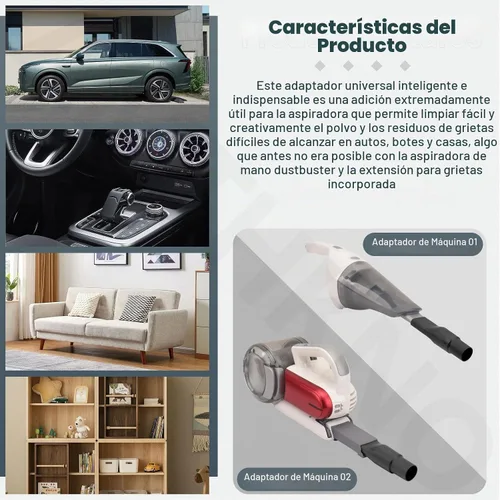 Vista 3 de Kit de adaptador universal de accesorios – Herramienta extensible para hendiduras, accesorios compatibles con BLACK+DECKER Dustbuster, se adapta a