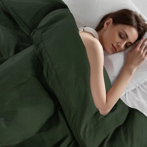 Vista 296 de NEXHOME PRO Funda de edredón Twin XL 100% algodón lavado, transpirable, duradera, texturizada, similar al lino, juego de ropa de cama para el hogar