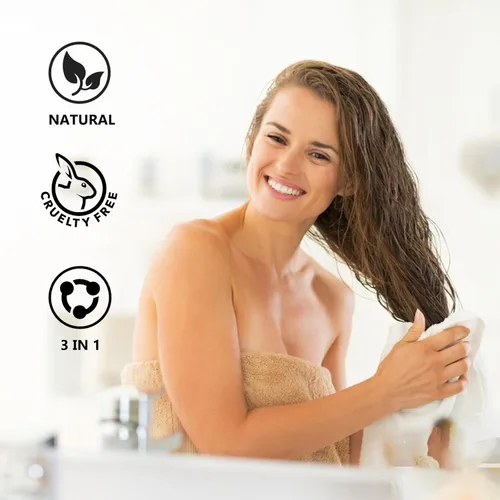 Vista 3 de Yocisku Champú de tinte para cabello negro 3 en 1 para hombres y mujeres, color de cabello para cobertura del 100% de las canas, champú para canas