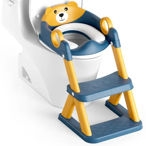 Vista 22 de Asiento de Entrenamiento de Baño, Asiento de Inodoro Mejorado para Niños y Niñas, Asiento de Entrenamiento de Baño 2 en 1 para Niños, Asiento