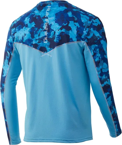 Vista 2 de HUK - Camisa de pesca y rendimiento con mangas largas Icon X Camo para hombre