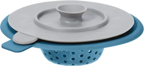Vista 8 de OGGI Juego de colador y tapón de silicona para fregadero, gran colador de fregadero de cocina, tapón de drenaje de silicona, colador de drenaje