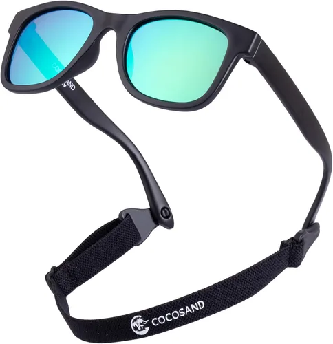 Vista 37 de COCOSAND Flexible Polarized Baby Sunglasses with Strap Beige