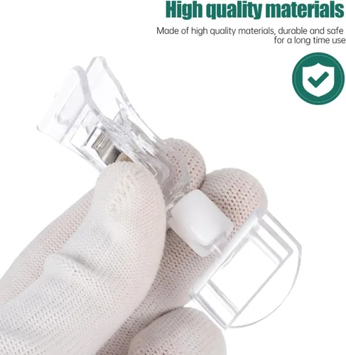 Vista 9 de Mini soporte de acrílico para letreros con clips, etiqueta de acrílico transparente con abrazaderas, soporte de nombre de plástico