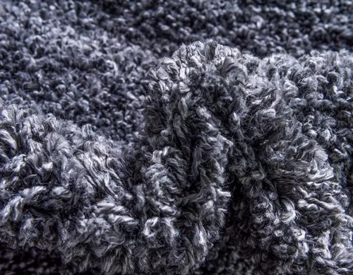 Vista 489 de Unique Loom Colección Davos Shag - Alfombra Lino