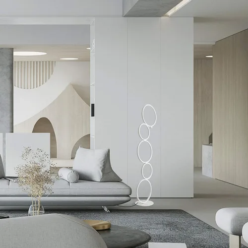 Vista 4 de SomSom Lámpara de pie LED moderna - Muy alto brillo, lámpara de interior - Luz de pie para sala de estar - Alternativa al halógeno - Regulador