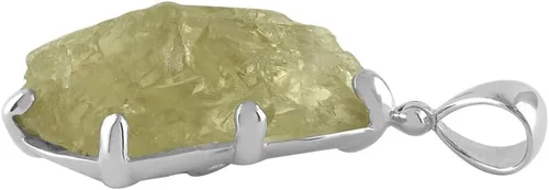 Vista 3 de Starborn Colgante de plata de ley con piedras preciosas ásperas - grande