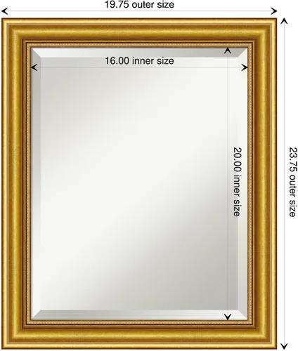 Vista 4 de Amanti Art Bathroom Mirror for Over Sink, Vanity Mirror, Wood Frame, Hangs Horizonally and Vertically, Bathroom Wall Decor, Beveled Edge