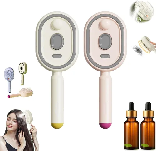 Vista 9 de 2026 New Electric Steam Brush, Electric Steam Brushs for Hair, 2 in 1 Misting Hair Brushes with Water Spray for Both Long and Short Hair, Reduce