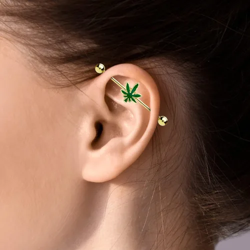 Vista 7 de Pierce2GO - Piercing para oreja (acero inoxidable, 0.49oz), color dorado