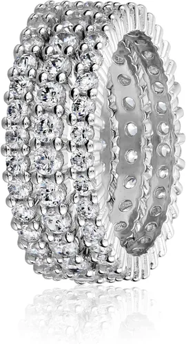 Vista 2 de Tienda Essentials Juego de anillos apilables de circonita cúbica (anteriormente colección Tienda)