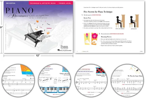 Vista 4 de Paquete de nivel inicial de Piano Adventures 2ª edición por Nancy Faber - Conjunto de libros de lecciones, teoría, rendimiento, técnica y arte