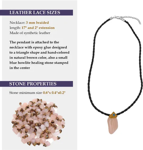 Vista 2 de SMOKY QUARTZ Collar de cristal curativo para mujeres y hombres, colgante de cristal curativo de chakras para mujeres, niños, niñas, regalos