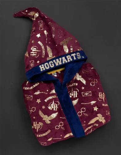 Vista 5 de Harry Potter Bata de pijama para niños con opciones rojas o azules, Azul