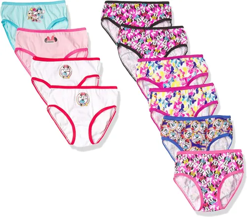 Vista 8 de Disney Ropa interior de Minnie Mouse para niña con múltiples opciones de estampado y silueta en tallas 2/3t - 8 Minnie7pk