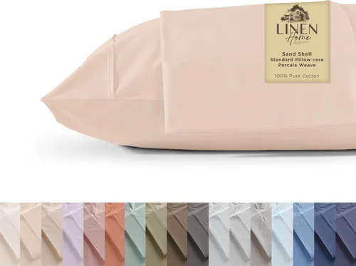 Vista 11 de Fundas de almohada 100% algodón percal con encaje fluer tamaño Queen/estándar, color blanco, 2 piezas de fundas de almohada, ropa de cama fuerte