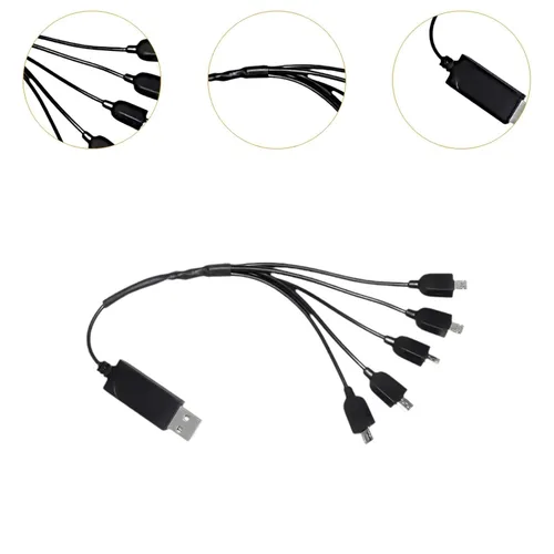 Vista 3 de Drone Cable de carga Quadcopter Parte Profesional Portátil Fuerte Cargador USB Cable Actualización para E88 E525 DIY Accesorio