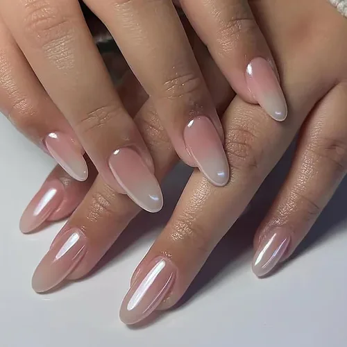 Vista 14 de Uñas postizas cortas a presión, uñas postizas de otoño con punta francesa, color marrón, cobertura completa, con diseños de remolinos marrones, uñas
