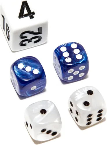 Vista 17 de Bello juegos Deluxe dados de imitación de mármol sets-black/, Azul, 5/8