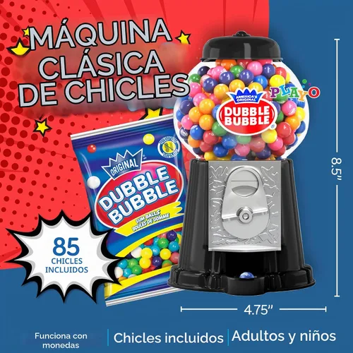 Vista 2 de Máquina de Chicles Caramelos de Halloween - para Niños 8.5" - Banco de Juguete Operado con Monedas - Máquina de Chicle Dubble Bubble Estilo Clásico