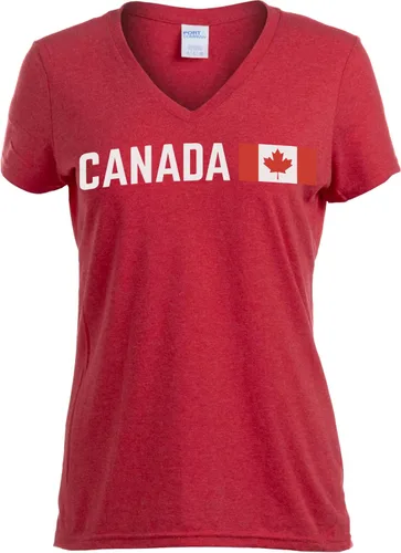 Vista 26 de Nations of the World - Camiseta con cuello en V para mujer