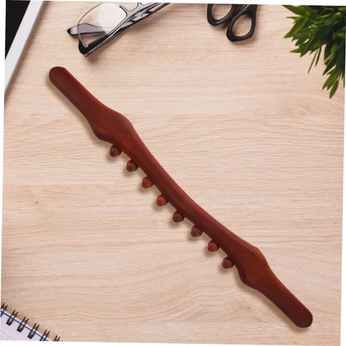 Vista 7 de Wood Massaging Stick Body Massager Portable Acupoint Scraping Tool for Back Waist Relief Lightweight for Travel Office Use