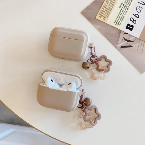 Vista 4 de Clouds - Funda de TPU compatible con AirPods Pro (primera generación) con llavero, bonita funda protectora flexible a prueba de golpes para AirPods
