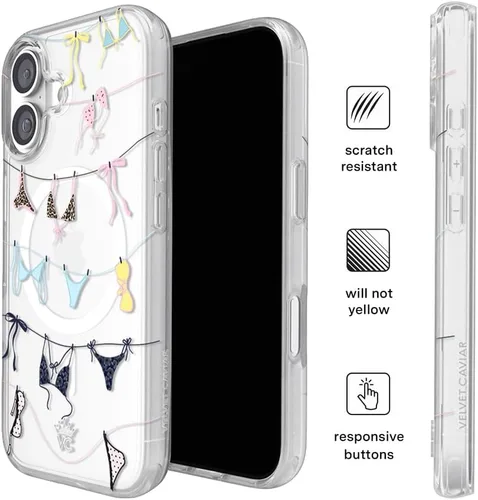 Vista 982 de VELVET CAVIAR Funda para iPhone 15, compatible con MagSafe, probada contra caídas de 10 pies, fundas protectoras de diseño, leopardo color rosa
