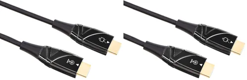 Vista 5 de Amazon Basics Cable de fibra óptica HDMI con conectores chapados en oro, 18 Gbps de alta velocidad, 4K @60 Hz, 2160p, color de 48 bits, listo