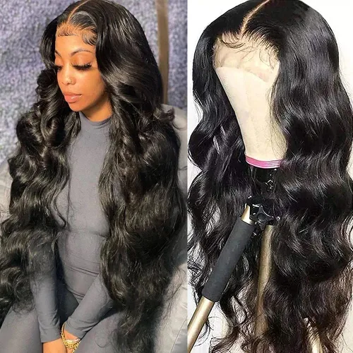 Vista 16 de Pelucas de cabello humano ondulado HD de densidad 250 con encaje frontal, prearrancadas de 13 x 4, pelucas de cabello humano con baby hair, sin