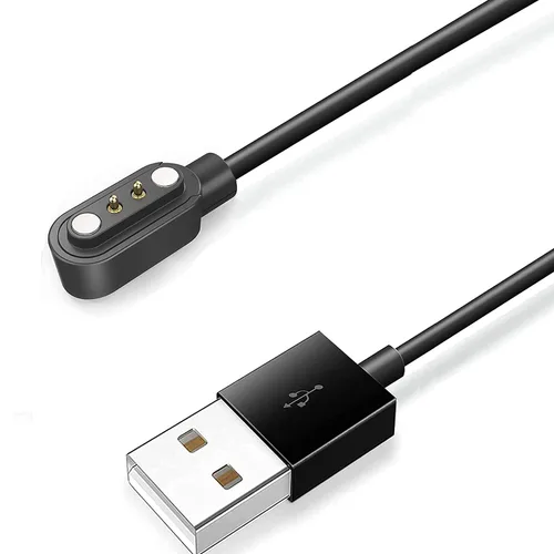 Vista 2 de Lamshaw Compatible con el cargador de reloj inteligente LIGE K57, cable de carga USB magnético de repuesto compatible con relojes inteligentes Negro